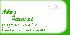 akos hamvai business card